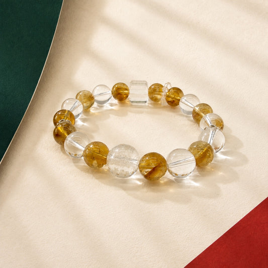 Golden Clarity · Citrine & Quartz Bracelet