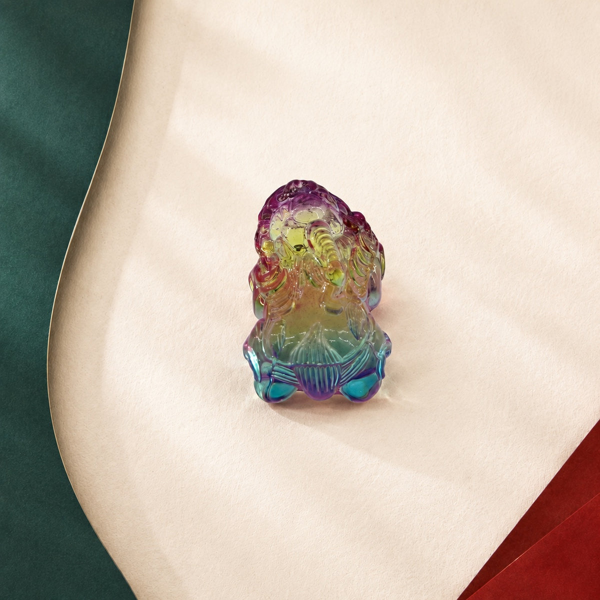 Paired Pixiu · Rainbow Glass Figurines · One pair