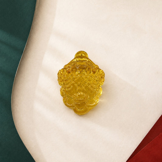 Amber Toad · Glass Figurine