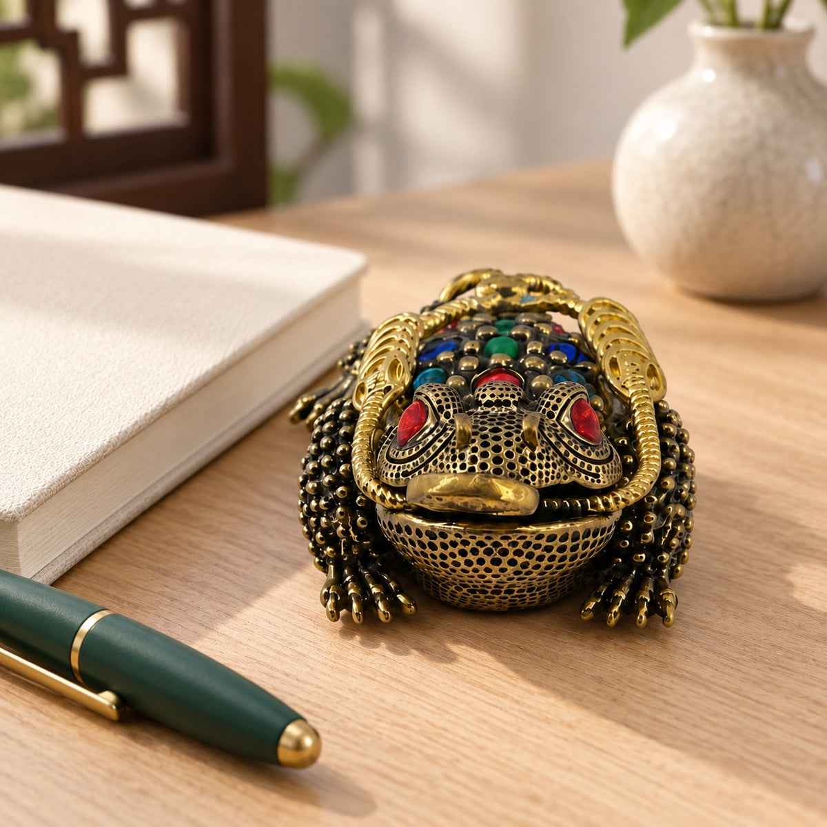 Three-Legged Toad · Brass Figurine · Single piece · Lifestyle view