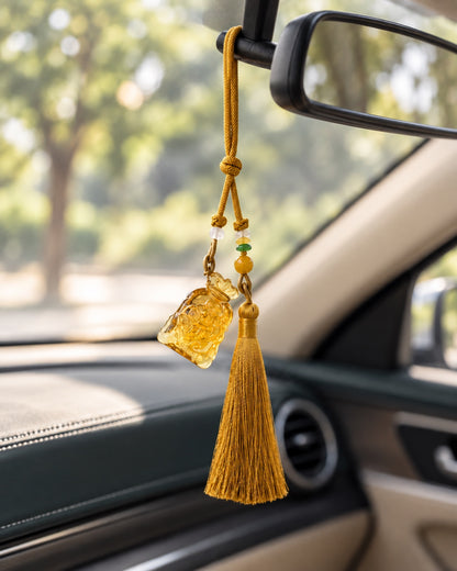 Good Fortune Pouch · Glass Tassel Charm