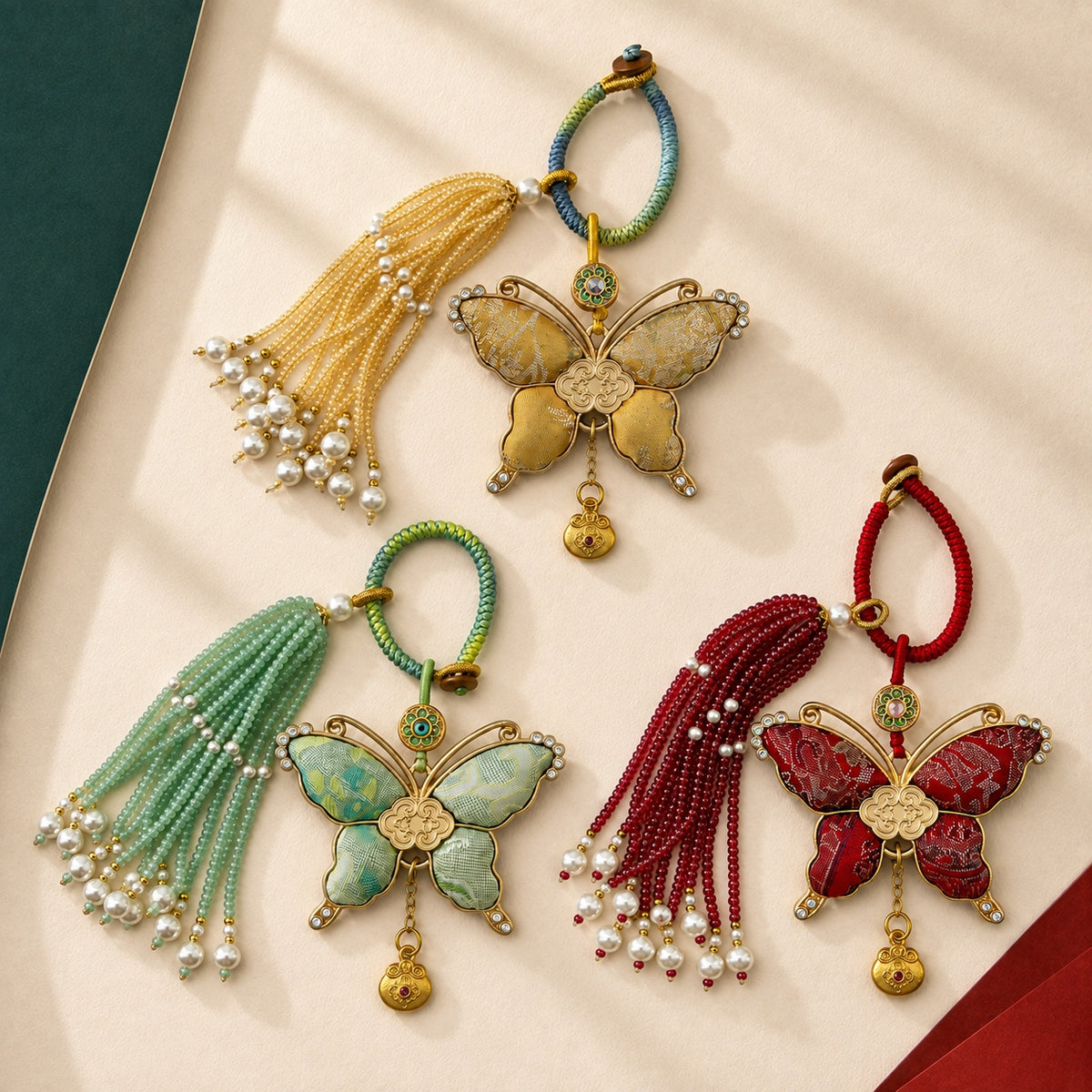 Joyful Butterfly · Brocade Tassel Charm · Selected designs together