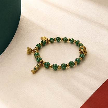 Garden Colour · Cloisonné Bead Bracelet