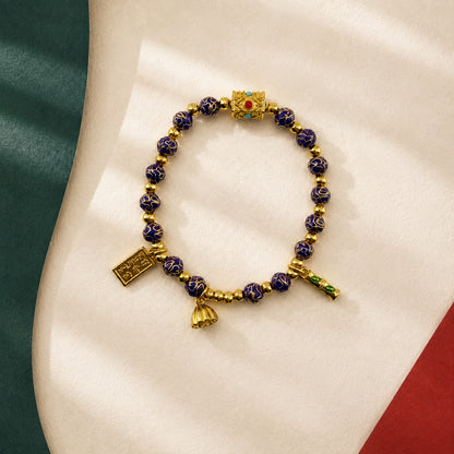 Garden Colour · Cloisonné Bead Bracelet