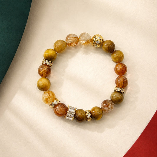 Golden Light · Citrine Bead Bracelet