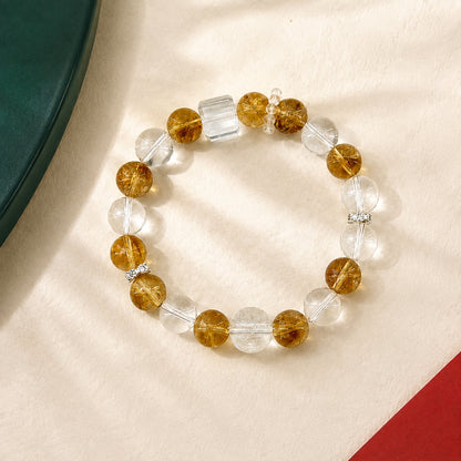 Golden Clarity · Citrine & Quartz Bracelet