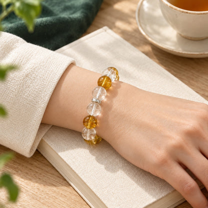 Golden Clarity · Citrine & Quartz Bracelet