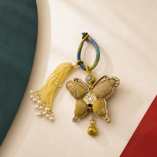 Joyful Butterfly · Brocade Tassel Charm