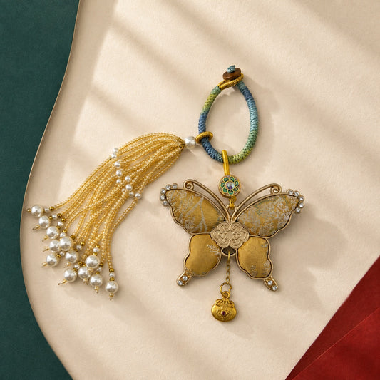 Joyful Butterfly · Brocade Tassel Charm