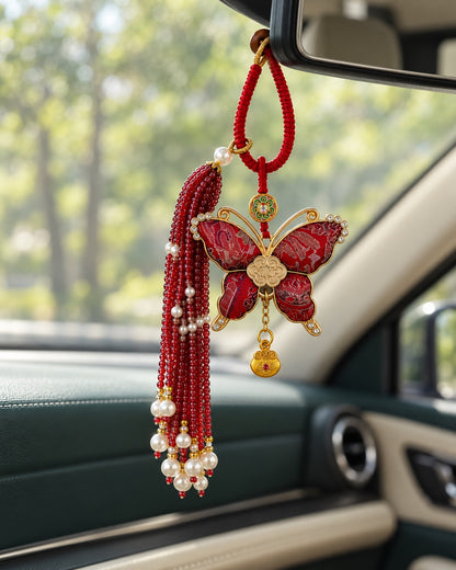 Joyful Butterfly · Brocade Tassel Charm