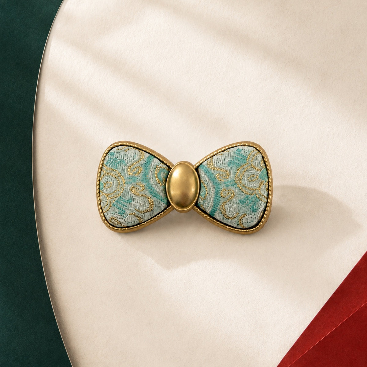Brocade Notes · Patterned Hair Clip · Bow