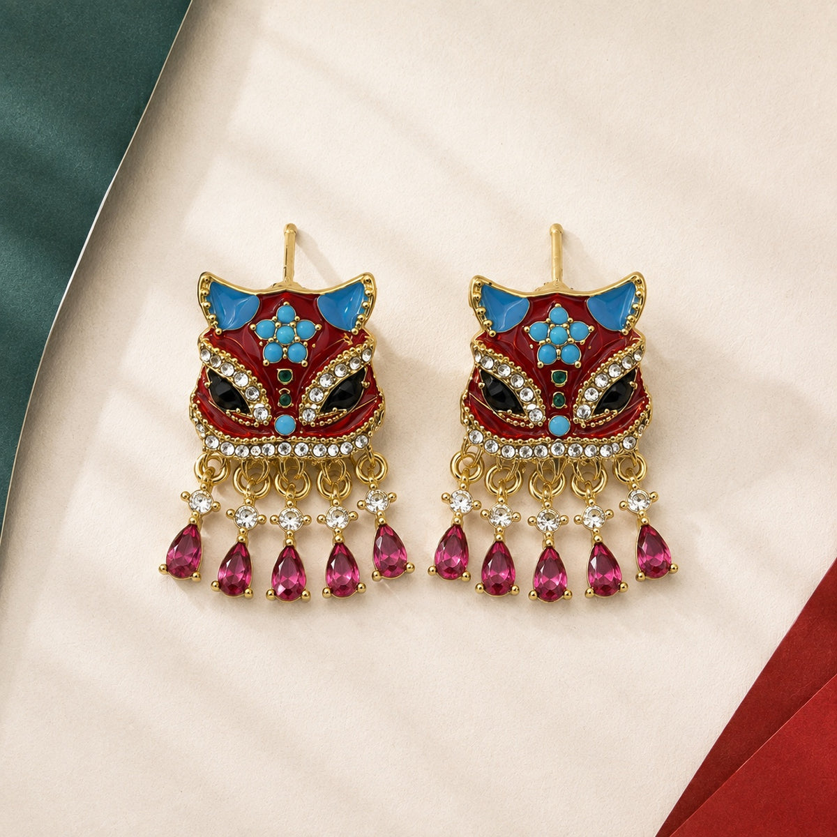 Lion Dance · Stud Earrings · One pair